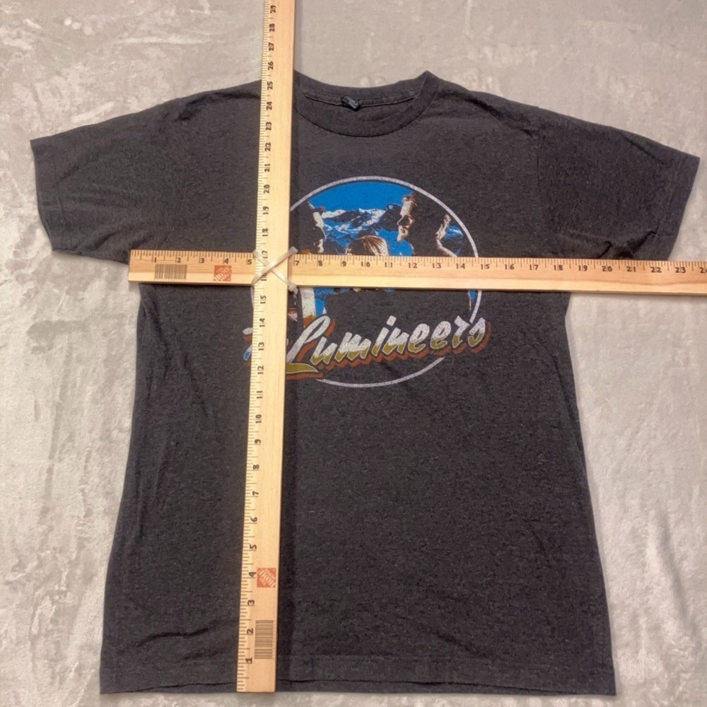 The Lumineers Unisex Mens M T-Shirt Graphic Print Heathered Gray Alt Folk Music - Picture 4 of 6